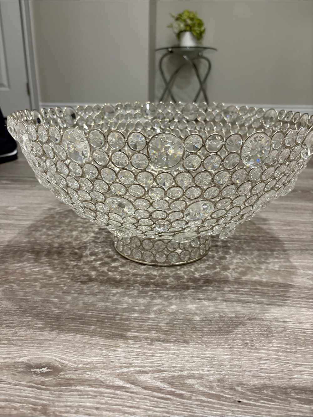 Crystal Accent Decorative Bowl - Clear
